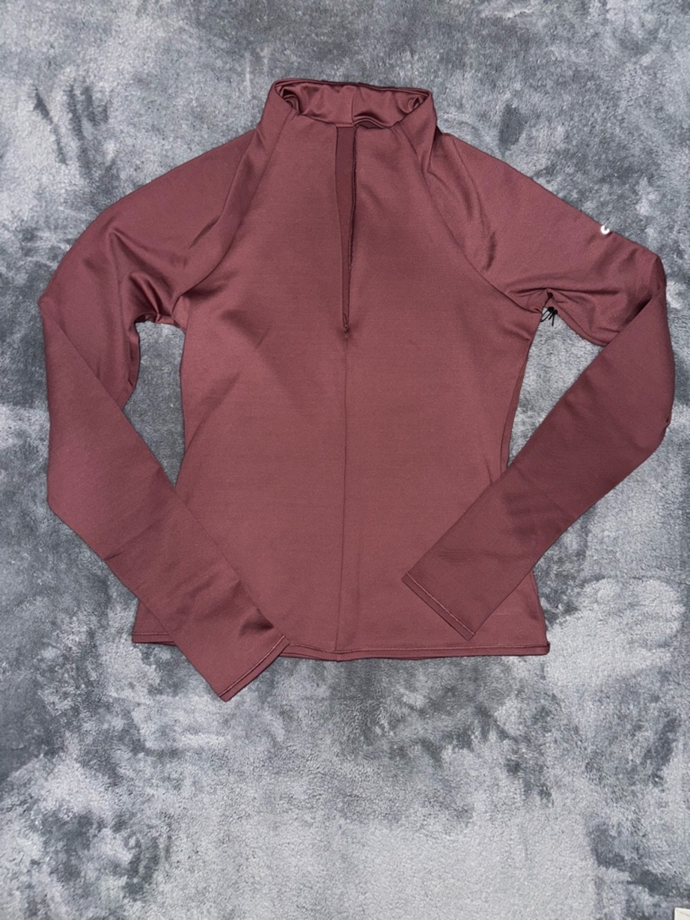 Alo Airlift Winter Warm 1/4 Zip Long Sleeve - Burgundy Truffle